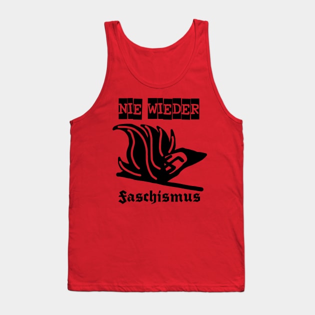 Never again fascism! (Black) Tank Top by Graograman